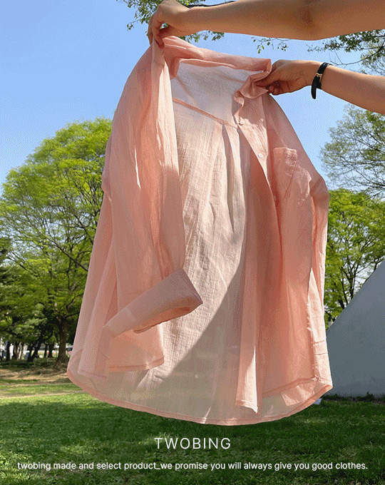 [여름셔츠/살안타템] 피치 썸머 루즈핏 시스루 거즈남방 셔츠 (5color)